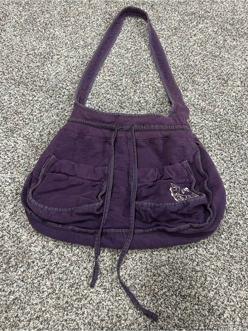American Eagle vintage Purple shoulder bag Y2K Drawstring faded